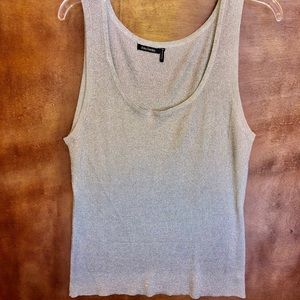Metallic silver tank top